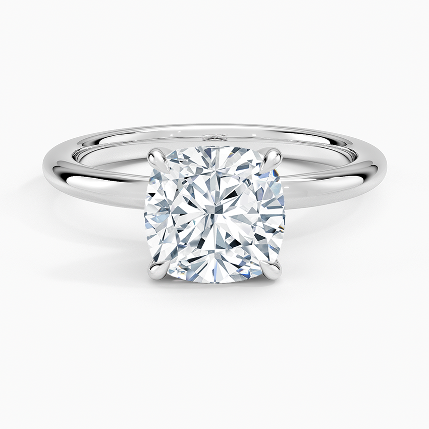 Manon Solitaire Ring - Cushion Cut Center Stone
