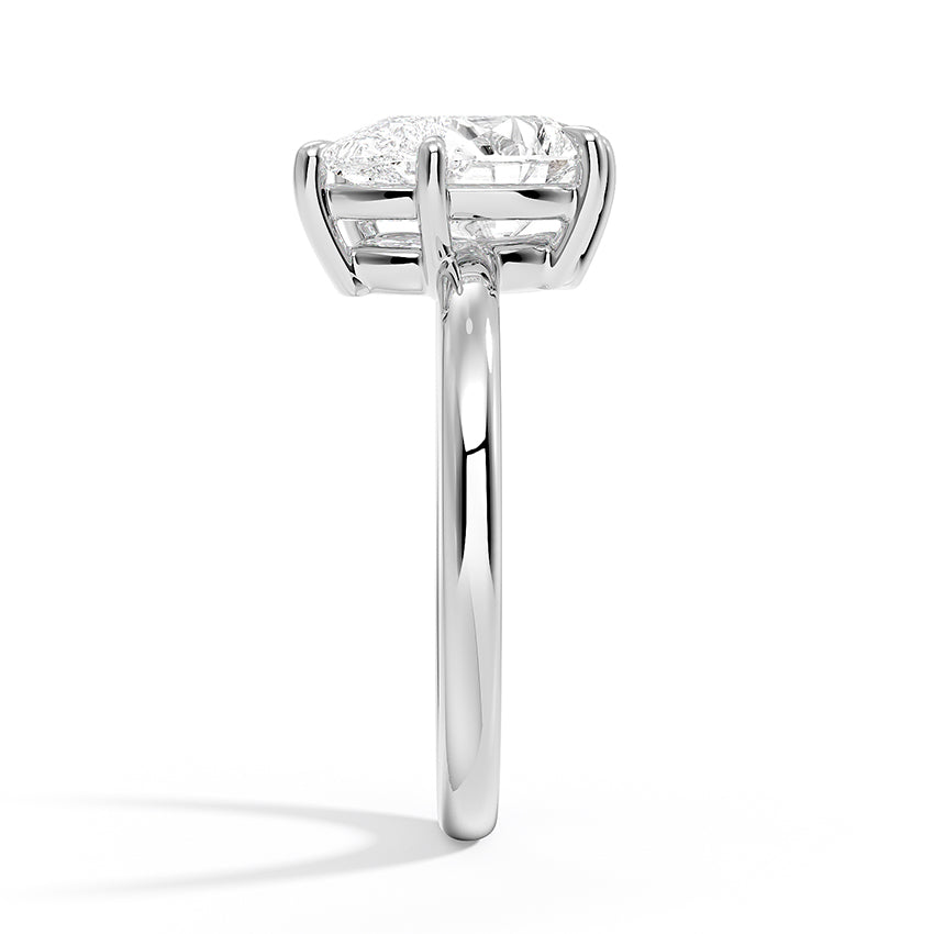 Angled Solitaire Diamond Ring