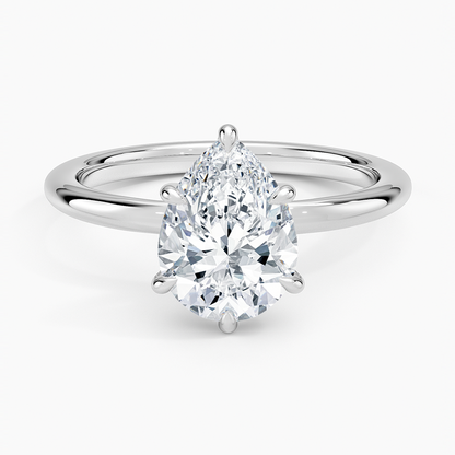 Manon Solitaire Ring - Pear Center Stone