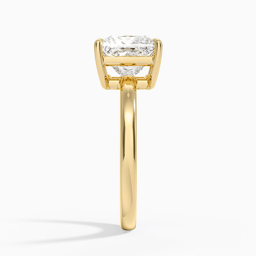 Dara Low-Profile Solitaire Ring - Princess Cut Center Stone