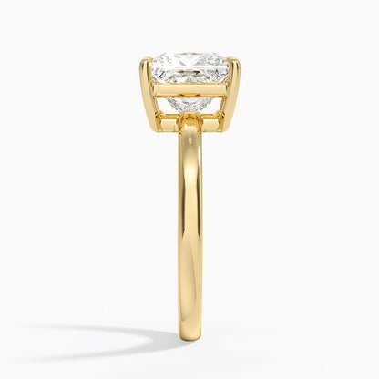 Dara Low-Profile Solitaire Ring - Princess Cut Center Stone