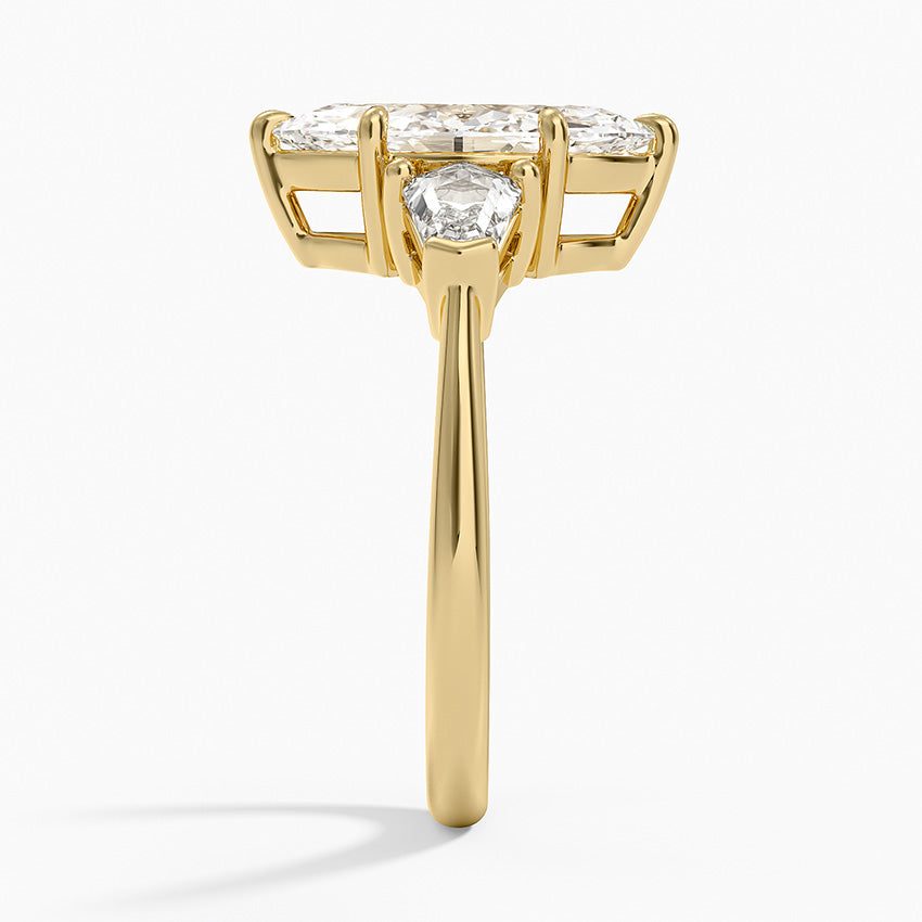 Shield Cut Three Stone Diamond Ring (1/2 ct. tw.) - Marquise Center Stone