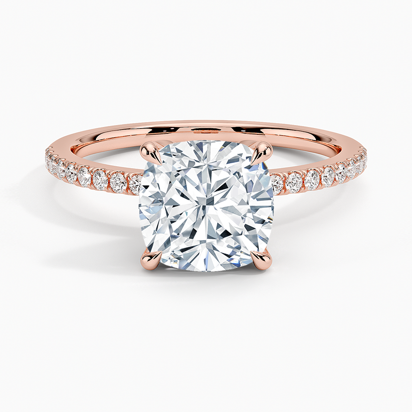 Luxe Petal Diamond Ring - Cushion Cut Center Stone