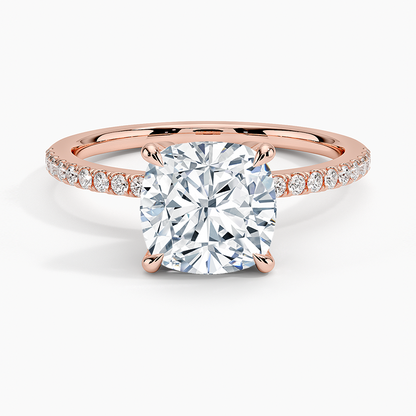 Luxe Petal Diamond Ring - Cushion Cut Center Stone