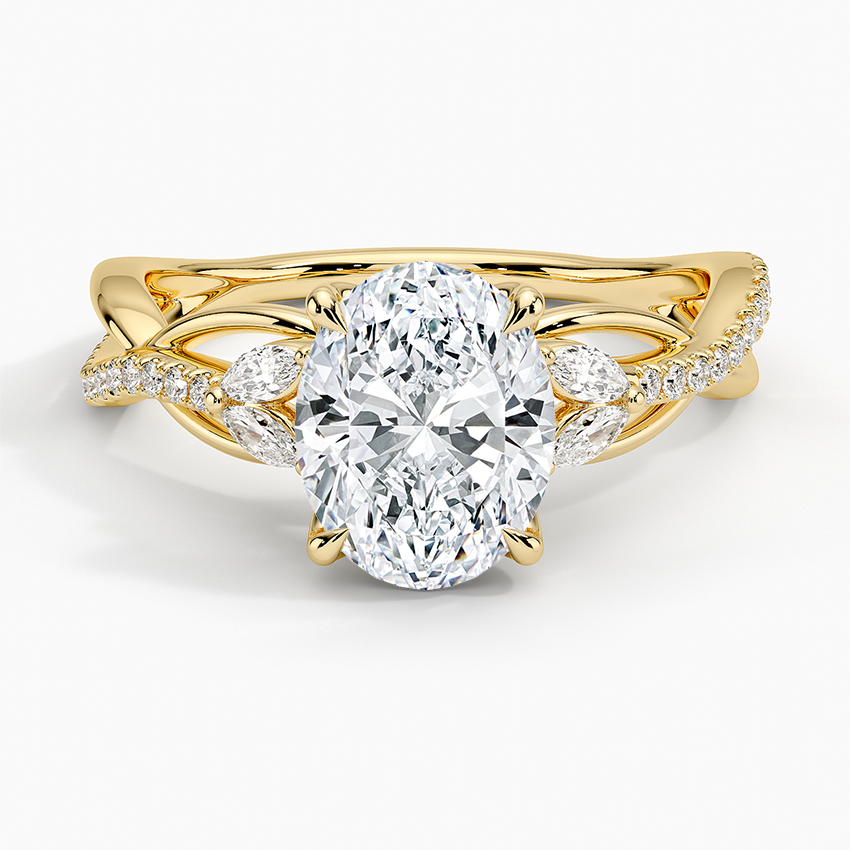 Garland Diamond Ring - Oval Cut Center Stone