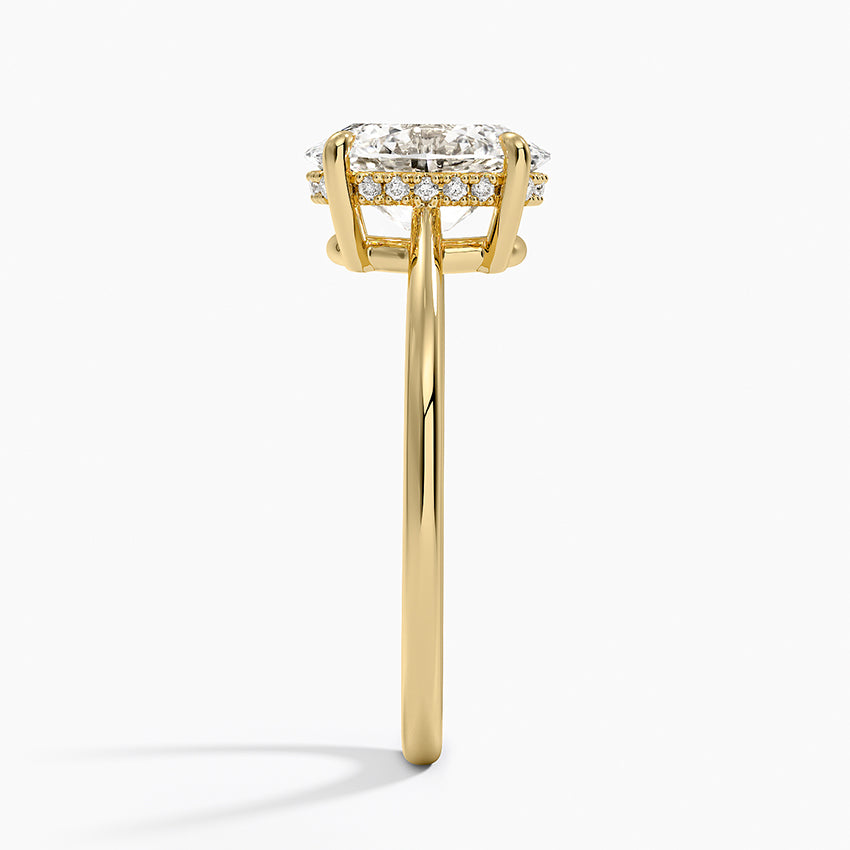 Elle Hidden Halo Diamond Ring - Oval Cut Center Stone