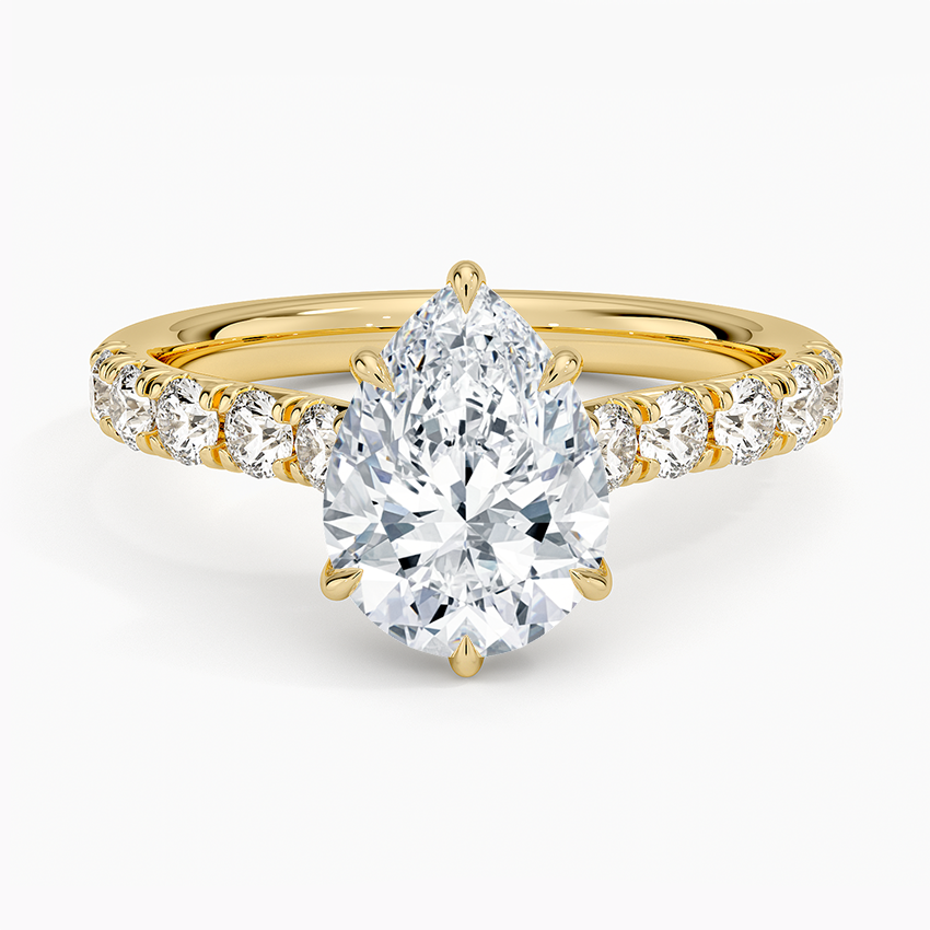 Anthology Half Coverage Diamond Ring (1/2 ct. tw.) - Pear Center Stone