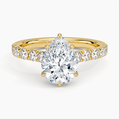 Anthology Half Coverage Diamond Ring (1/2 ct. tw.) - Pear Center Stone