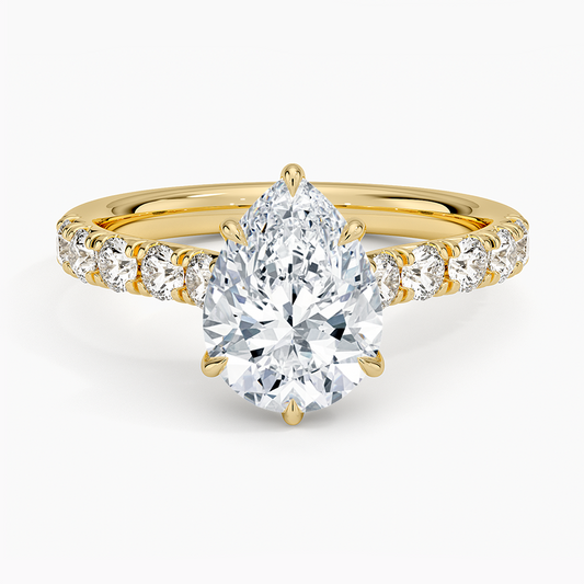 Anthology Half Coverage Diamond Ring (1/2 ct. tw.) - Pear Center Stone