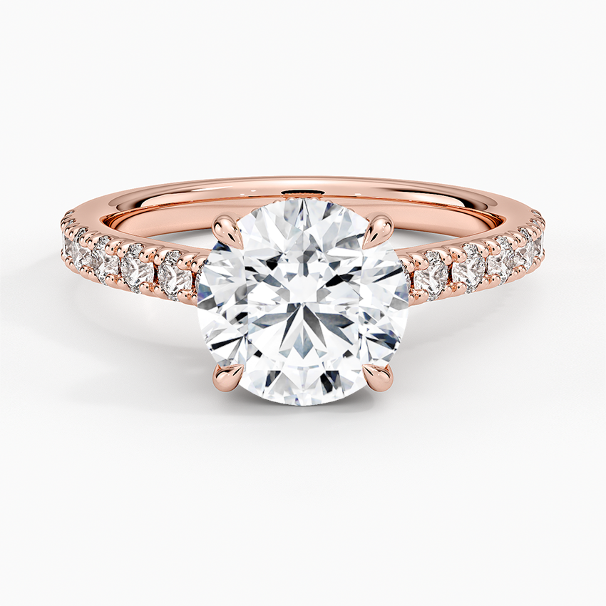 Grand Lissome Diamond Ring - Round Center Stone