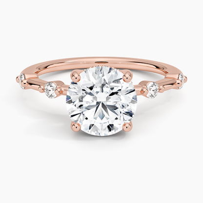 Aimee Hidden Halo Diamond Ring - Round Center Stone