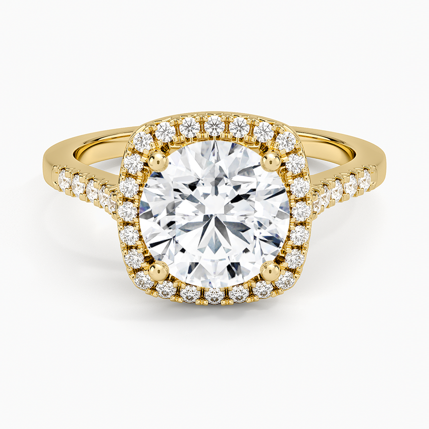 Odessa Halo Diamond Ring (1/5 ct. tw.) - Round Center Stone