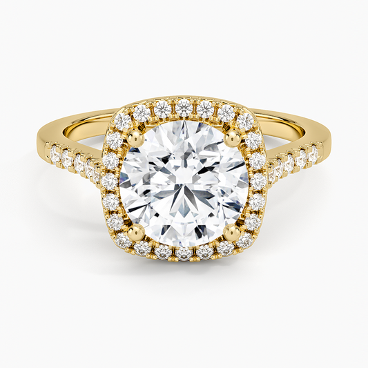 Odessa Halo Diamond Ring (1/5 ct. tw.) - Round Center Stone