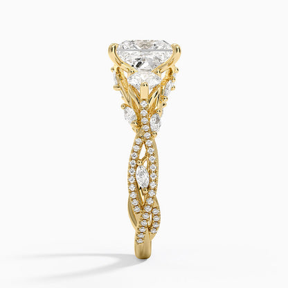 Luxe Secret Garden Three Stone Diamond Ring (1 ct. tw.) - Princess Cut Center Stone