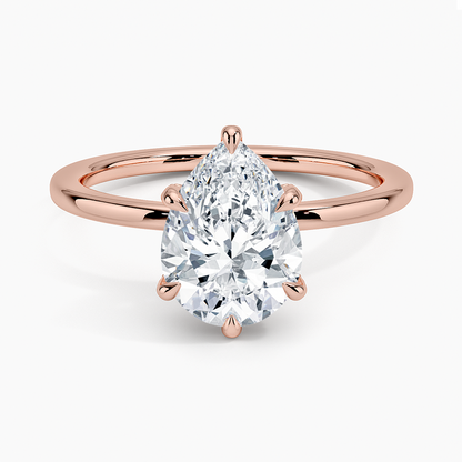 Lumiere 1.5mm Diamond Ring - Pear Center Stone