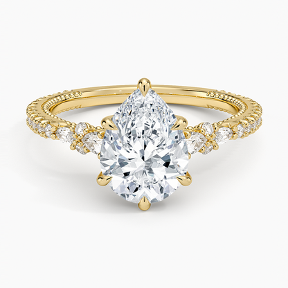Primrose Diamond Ring - Pear Center Stone