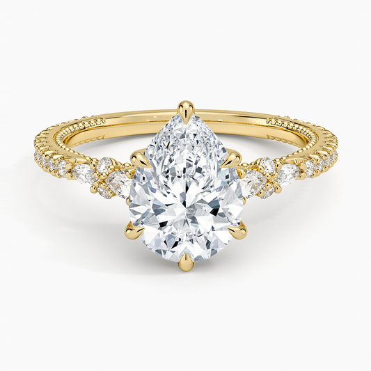 Primrose Diamond Ring - Pear Center Stone