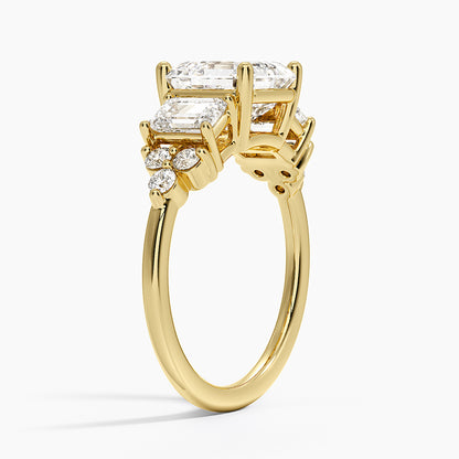 Sabine Cluster Diamond Ring (1 ct. tw.) - Asscher Cut Center Stone