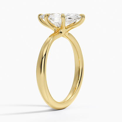 Freesia 2.7mm Solitaire Ring - Marquise Center Stone