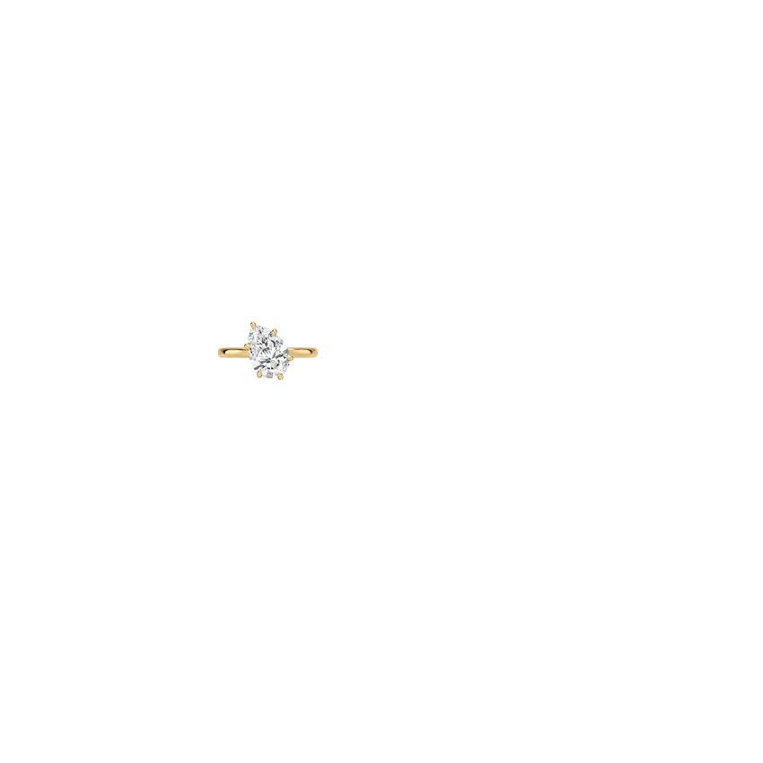 Angled Solitaire Diamond Ring