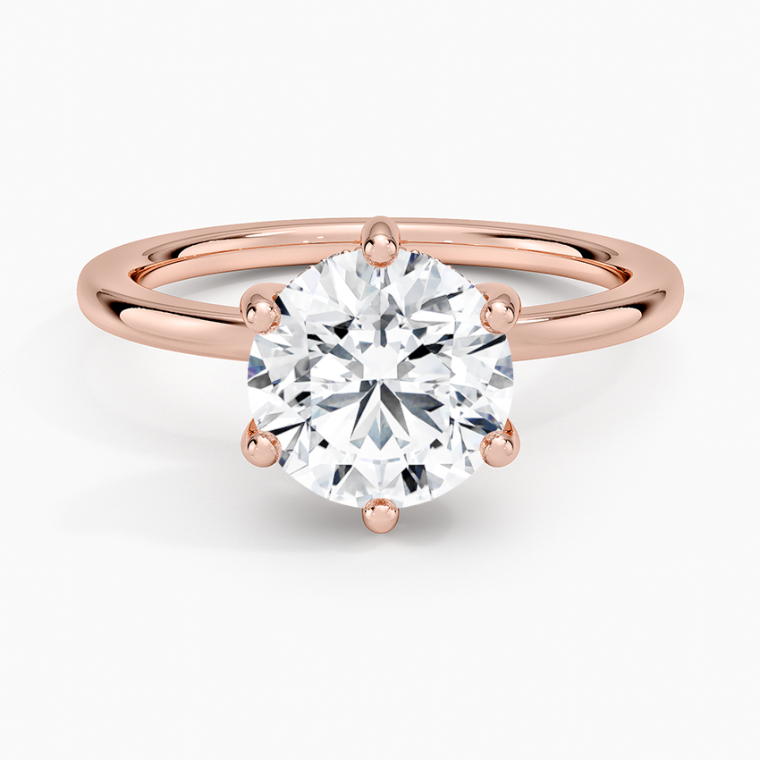 Sydney Perfect Fit Hidden Halo Six-Prong Diamond Ring - Round Center Stone