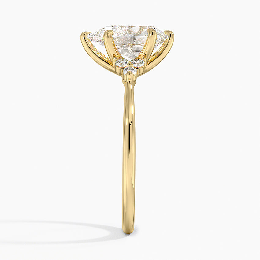 Melody Diamond Ring - Pear Cut Center Stone