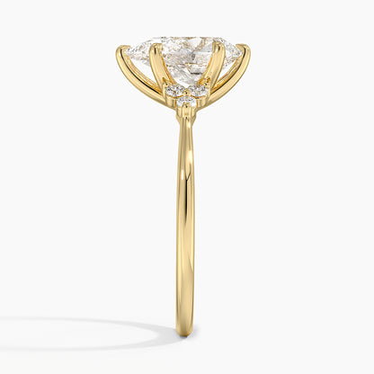 Melody Diamond Ring - Pear Cut Center Stone