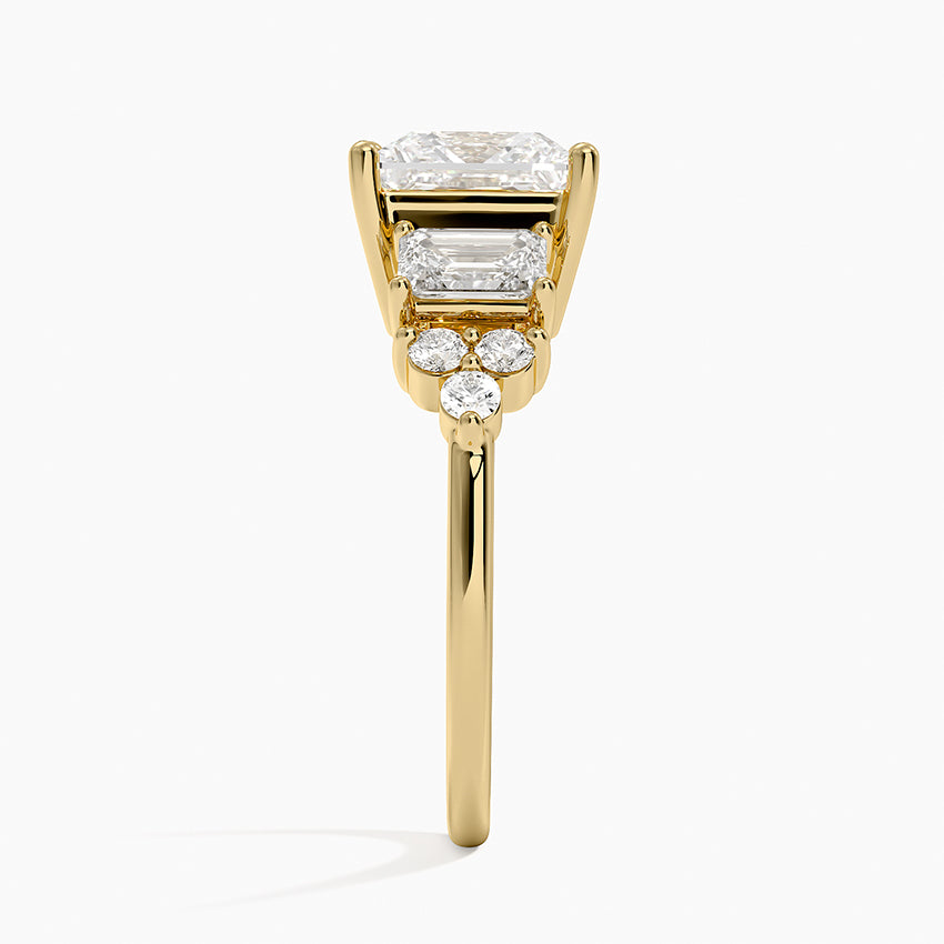 Sabine Cluster Diamond Ring (1 ct. tw.) - Princess Cut Center Stone