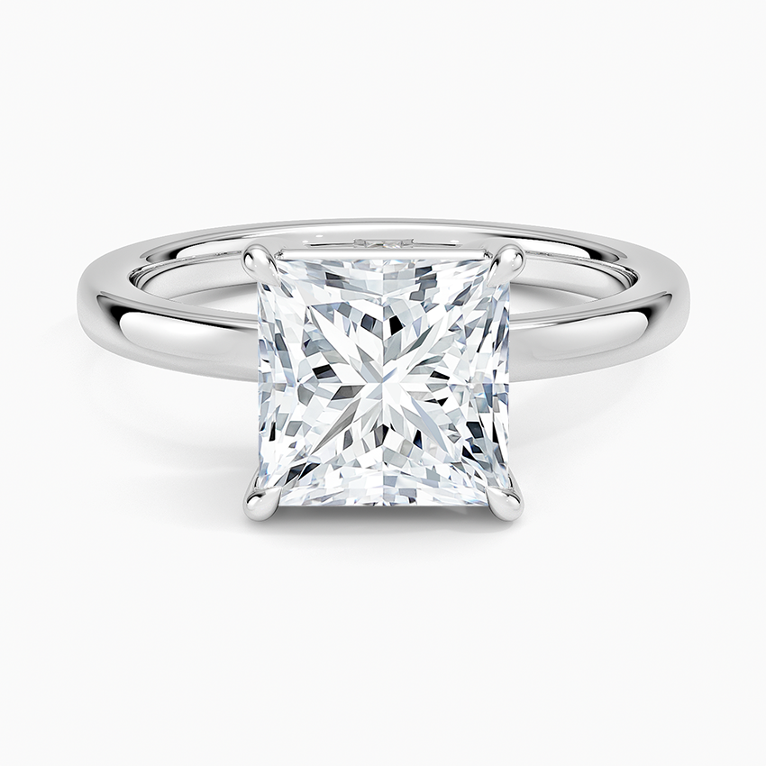Dara Low-Profile Solitaire Ring - Princess Cut Center Stone
