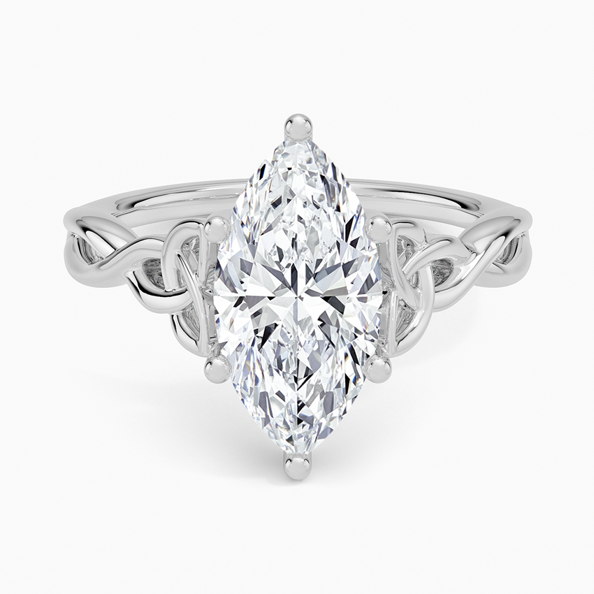 Celtic Love Knot Ring - Marquise Center Stone