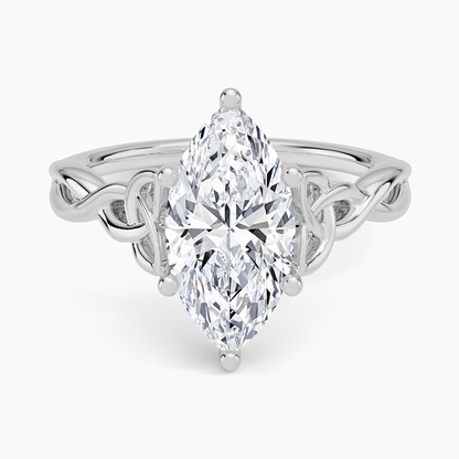 Celtic Love Knot Ring - Marquise Center Stone