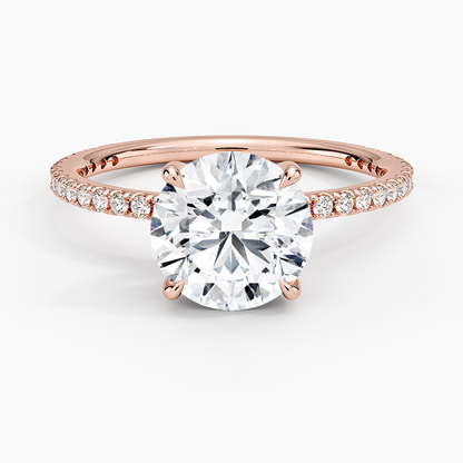 Perfect Fit Three-Quarter Diamond Ring (1/4 ct. tw.) - Round Center Stone