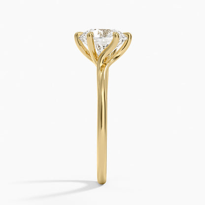 Delilah Twist Solitaire Ring - Round Cut Center Stone