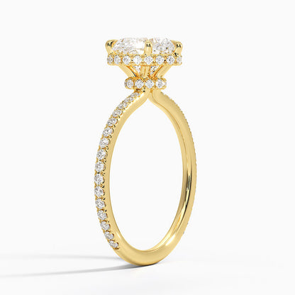 Gala Diamond Ring - Heart Center Stone
