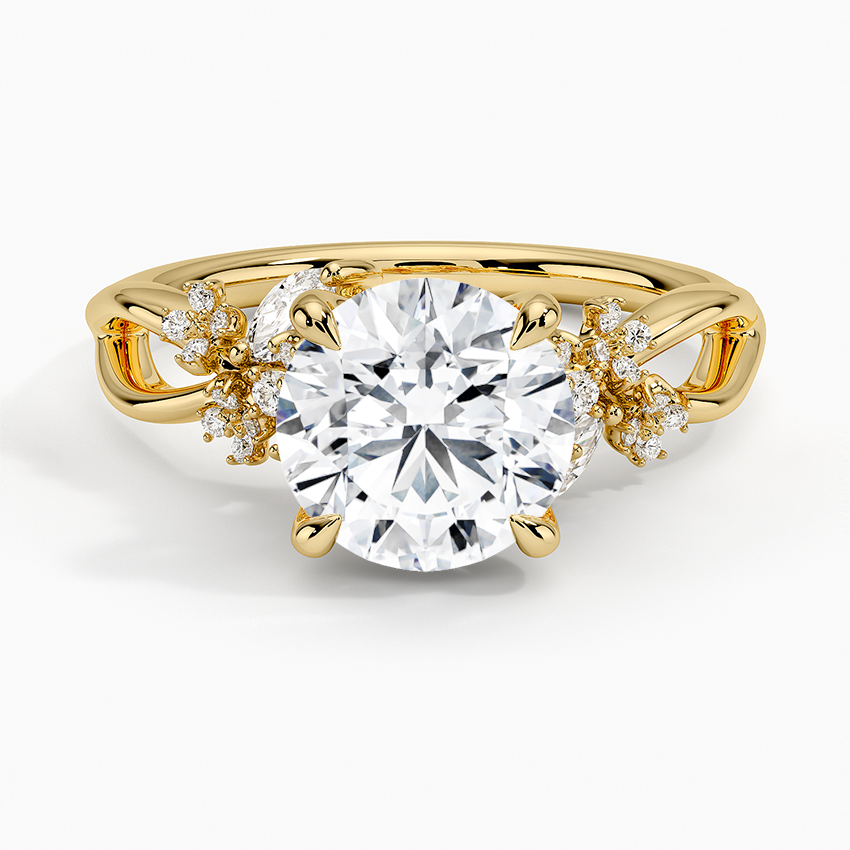 Summer Blossom Diamond Ring (1/4 ct. tw.) - Round Cut Center Stone