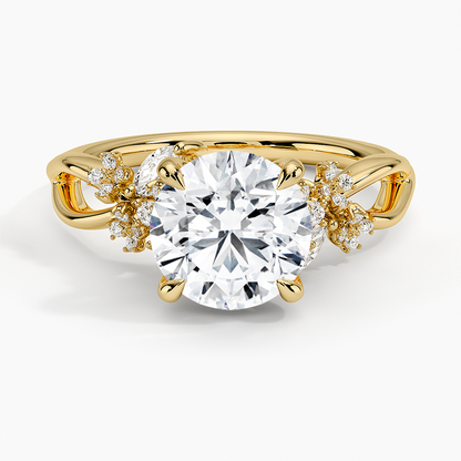 Summer Blossom Diamond Ring (1/4 ct. tw.) - Round Cut Center Stone