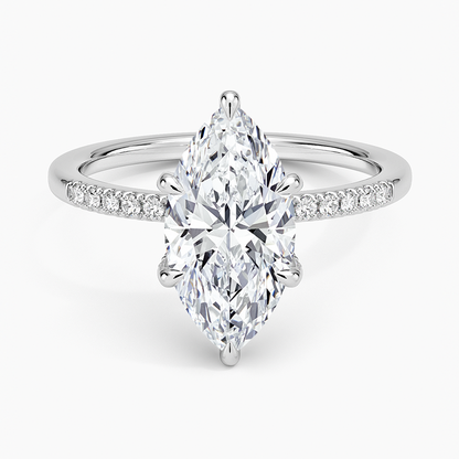 Viviana One-Quarter Coverage Diamond Ring - Marquise Center Stone