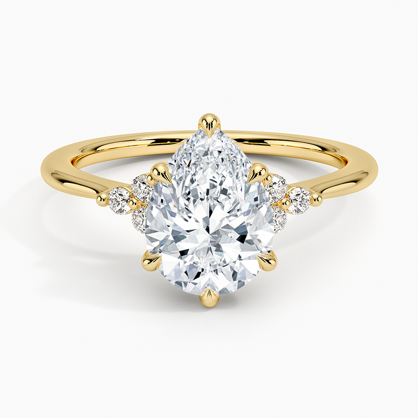 Melody Diamond Ring - Pear Cut Center Stone