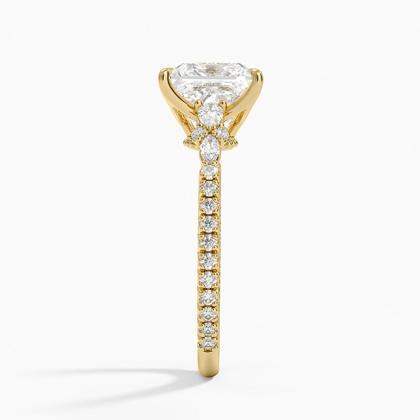 Primrose Diamond Ring - Princess Cut Center Stone