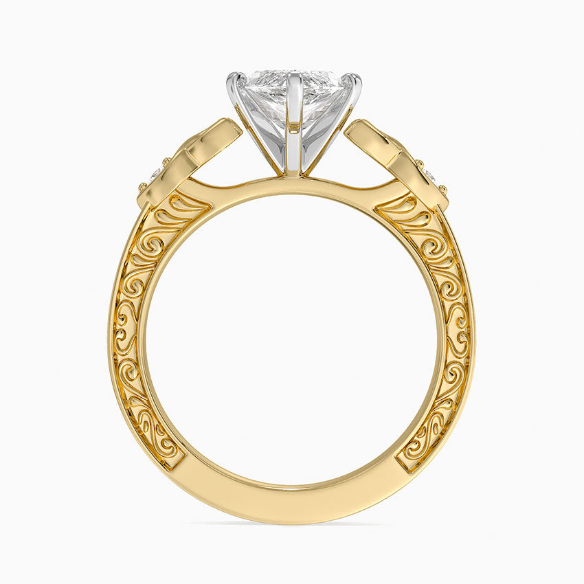 Aberdeen Celtic Diamond Ring - Marquise Cut Center Stone