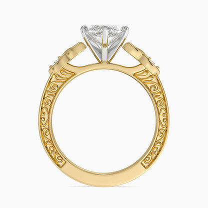 Aberdeen Celtic Diamond Ring - Marquise Cut Center Stone