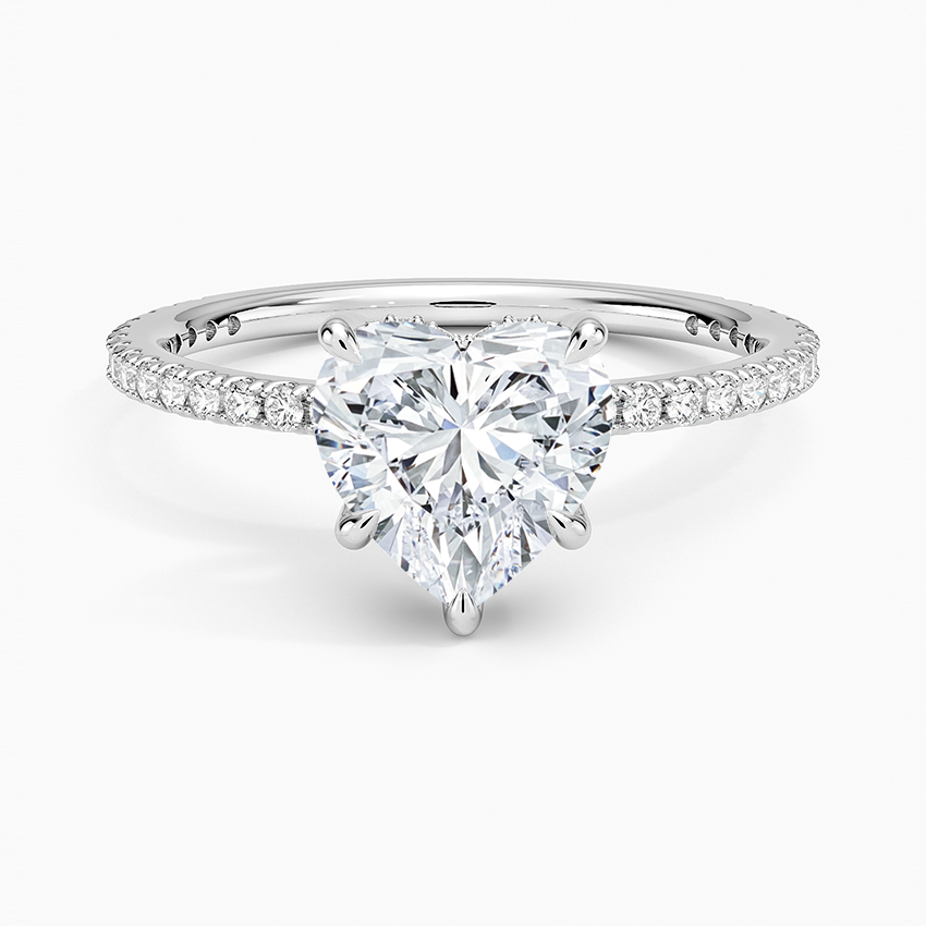 Perfect Fit Three-Quarter Diamond Ring (1/4 ct. tw.) - Heart Center Stone