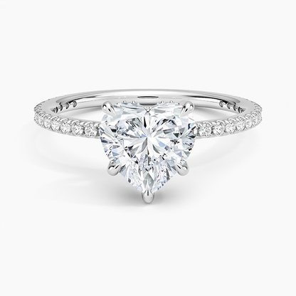 Perfect Fit Three-Quarter Diamond Ring (1/4 ct. tw.) - Heart Center Stone