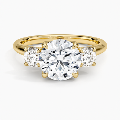 Elodie Perfect Fit Three Stone Diamond Ring (1/2 ct. tw.) - Round Center Stone
