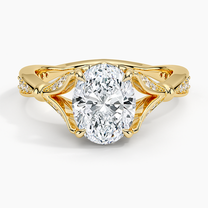 Zinnia Diamond Ring (1/3 ct. tw.) - Oval Cut Center Stone