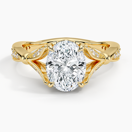 Zinnia Diamond Ring (1/3 ct. tw.) - Oval Cut Center Stone