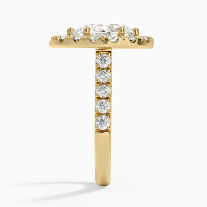 Adele Halo Diamond Ring - Pear Center Stone