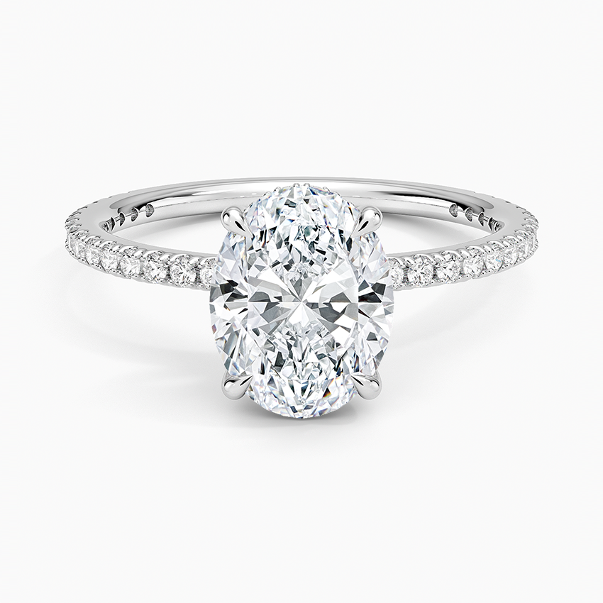 Perfect Fit Three-Quarter Diamond Ring (1/4 ct. tw.) - Oval Center Stone