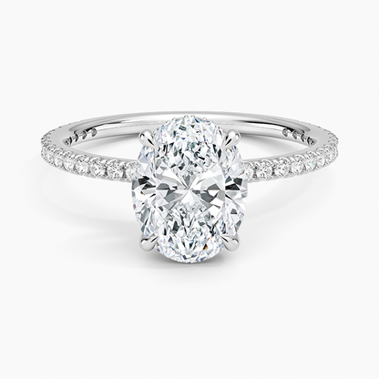 Perfect Fit Three-Quarter Diamond Ring (1/4 ct. tw.) - Oval Center Stone