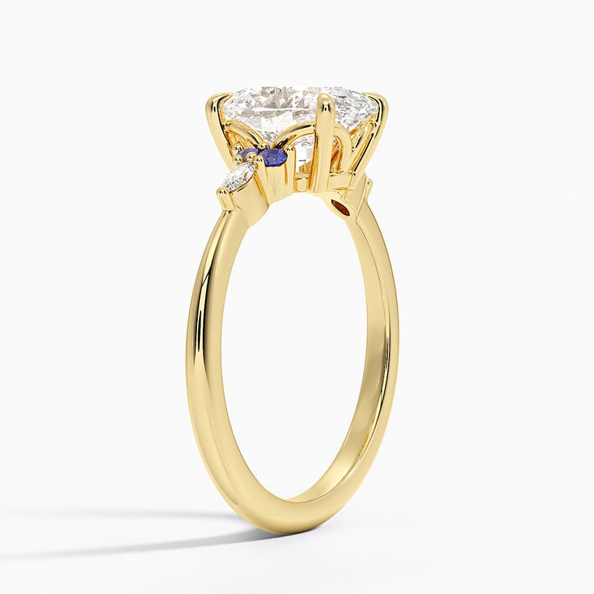 Nadia Sapphire and Diamond Ring - Oval Cut Center Stone